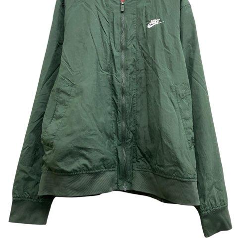 NIKE（ナイキ） ナイロンジャケット 刺繍ロゴ グリーン サイズXL