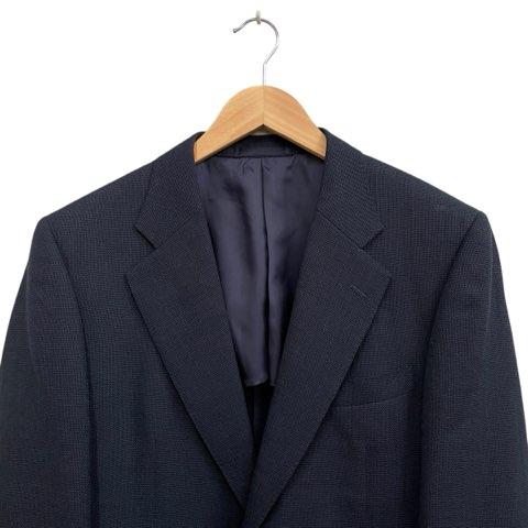 【美品】 【高級】 アクアスキュータム テーラードジャケット 6S ネイビー ♪ アクアスキュータム AQUASCUTUM テーラードジャケット 毛100% 2ボタン