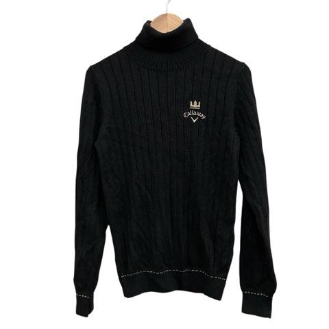キャロウェイ CALLAWAY タートルネックセーター リブ編み 刺繍 ラメ系