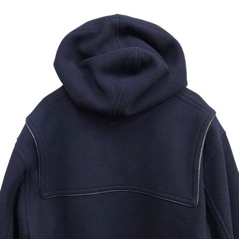 パパス Papas ロングダッフルコート 木製トグル ネイビー サイズM