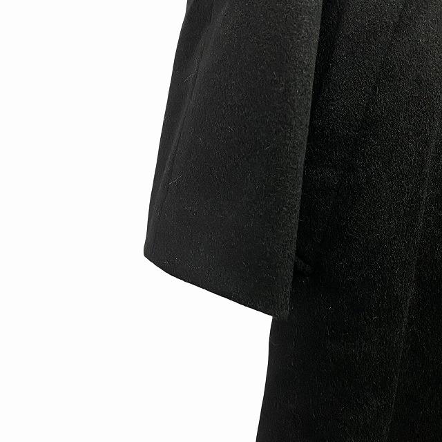 2way カシミヤ100% ロングコート ラビットファー 毛皮 ブラック F 