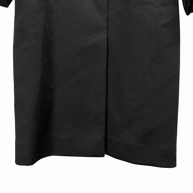 2way カシミヤ100% ロングコート ラビットファー 毛皮 ブラック F 