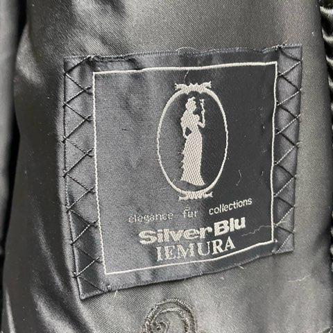 ミンク MINK 毛皮 ロングコート 裏地刺繍 リアルファー ブラック 9号 Mサイズ相当 レディース