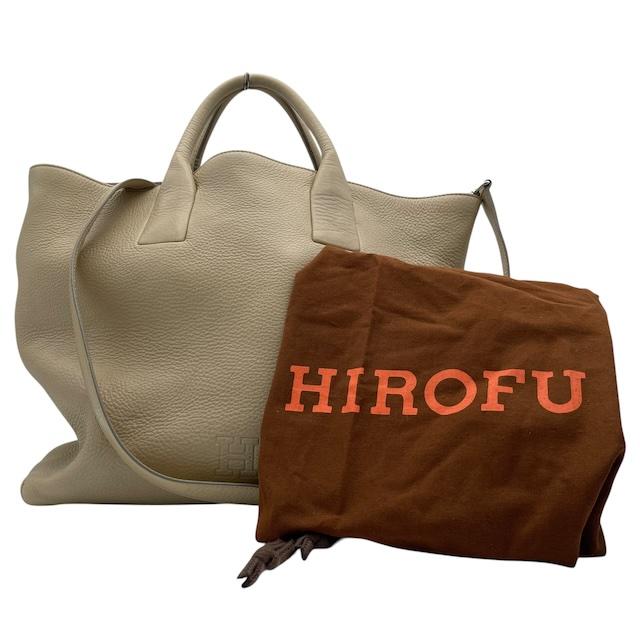 ヒロフ HIROFU シボ革 ハンドバッグ トートバッグ ショルダーバッグ