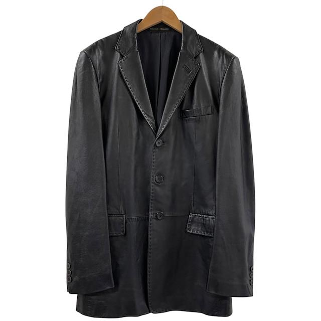 GAULTIER HOMM E 黒 羊革レザージャケット ゴルチェオムオブジェ GAULTIER HOMME objet レザージャケット
