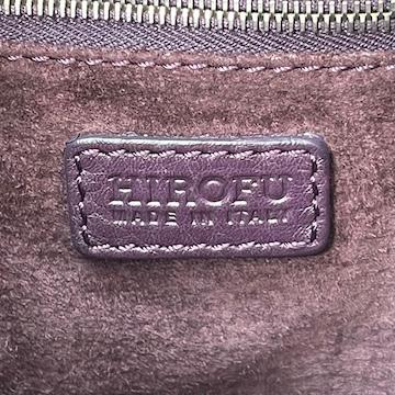 ヒロフ HIROFU ショルダーバッグ ワンショルダー レザー シボ革 Hロゴ