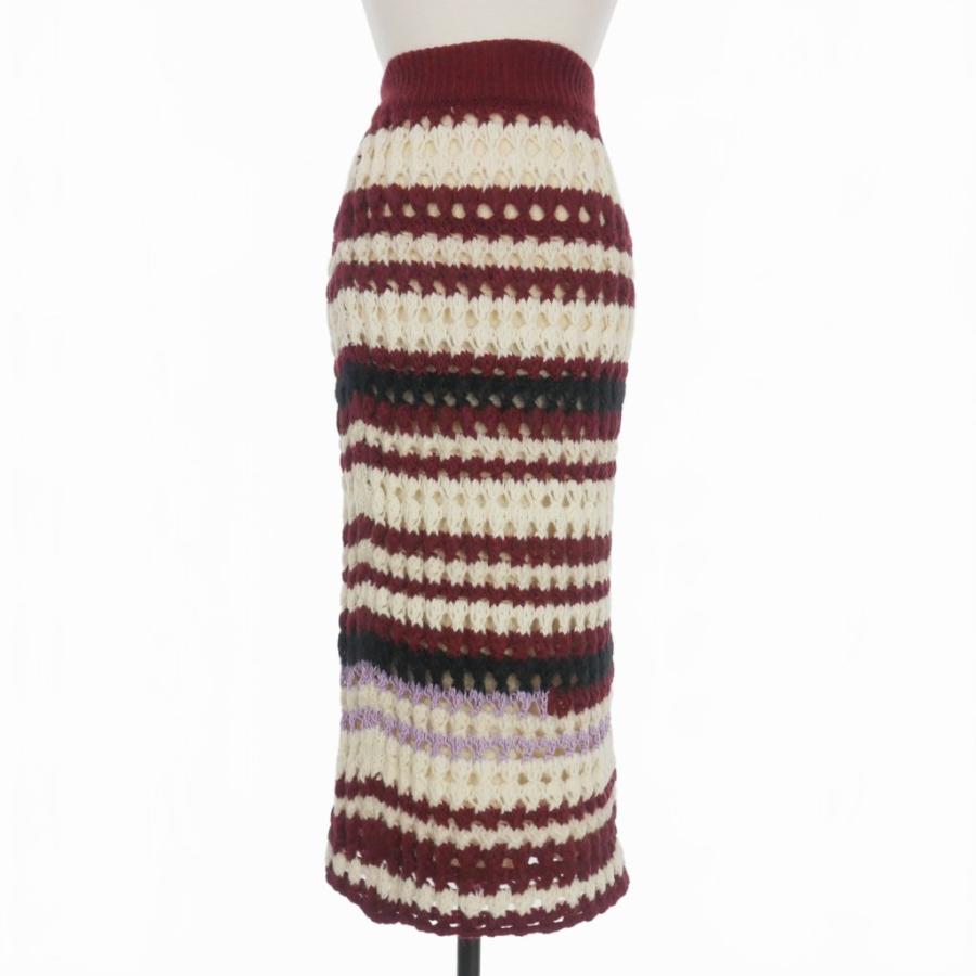 未使用品 マルニ MARNI 21AW ウール ストライプ ミディアム ニット  