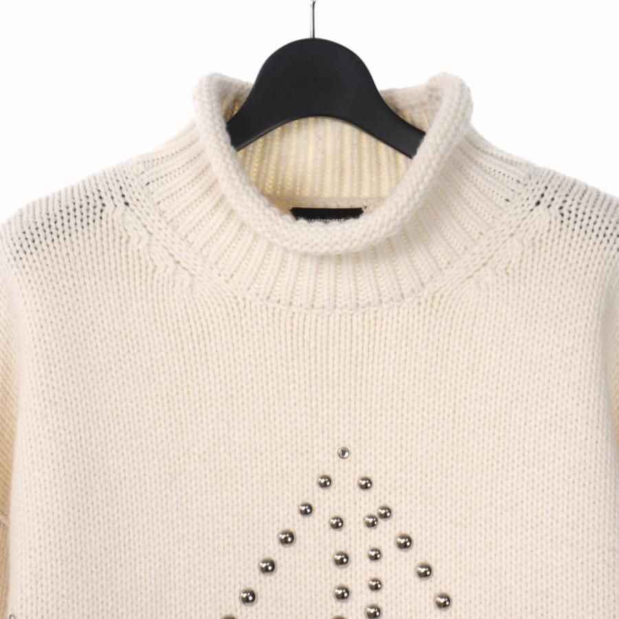 ウェルダン WE11DONE 21AW HOTFIX IRON ON SWEATER ラインストーン 