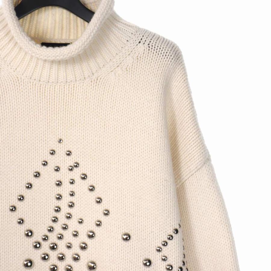 ウェルダン WE11DONE 21AW HOTFIX IRON ON SWEATER ラインストーン 