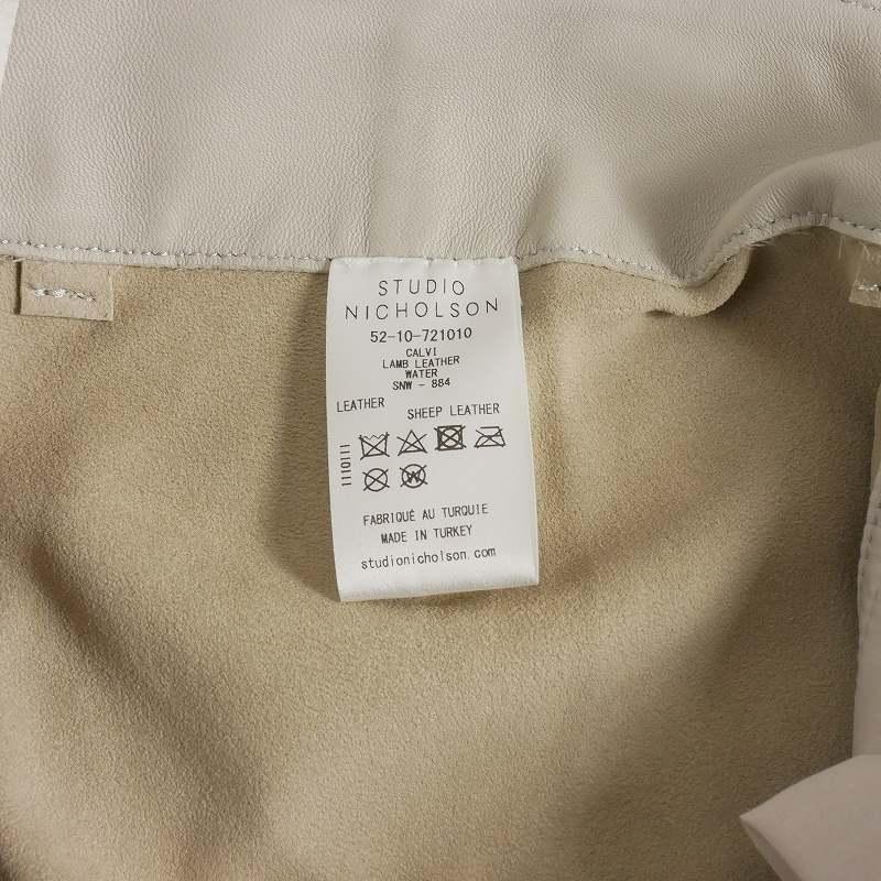 未使用品 スタジオニコルソン STUDIO NICHOLSON レザー ショートパンツ