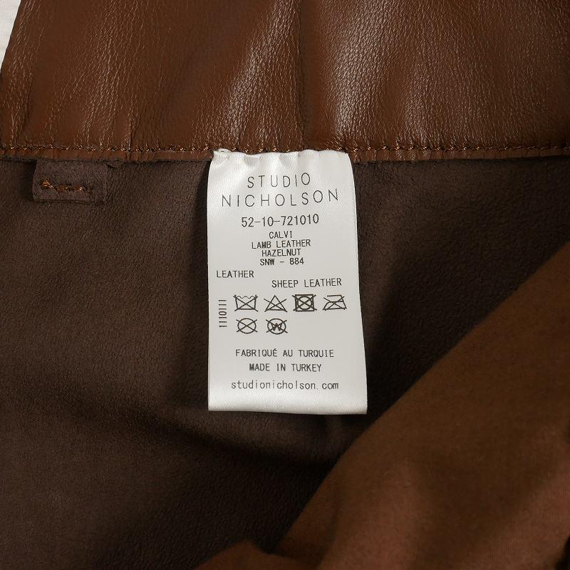 スタジオニコルソン STUDIO NICHOLSON レザー ショートパンツ ハーフ  