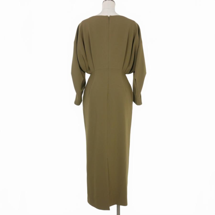 マメクロゴウチ Mame Kurogouchi 22AW Curved Line Neck Dress カーブ 