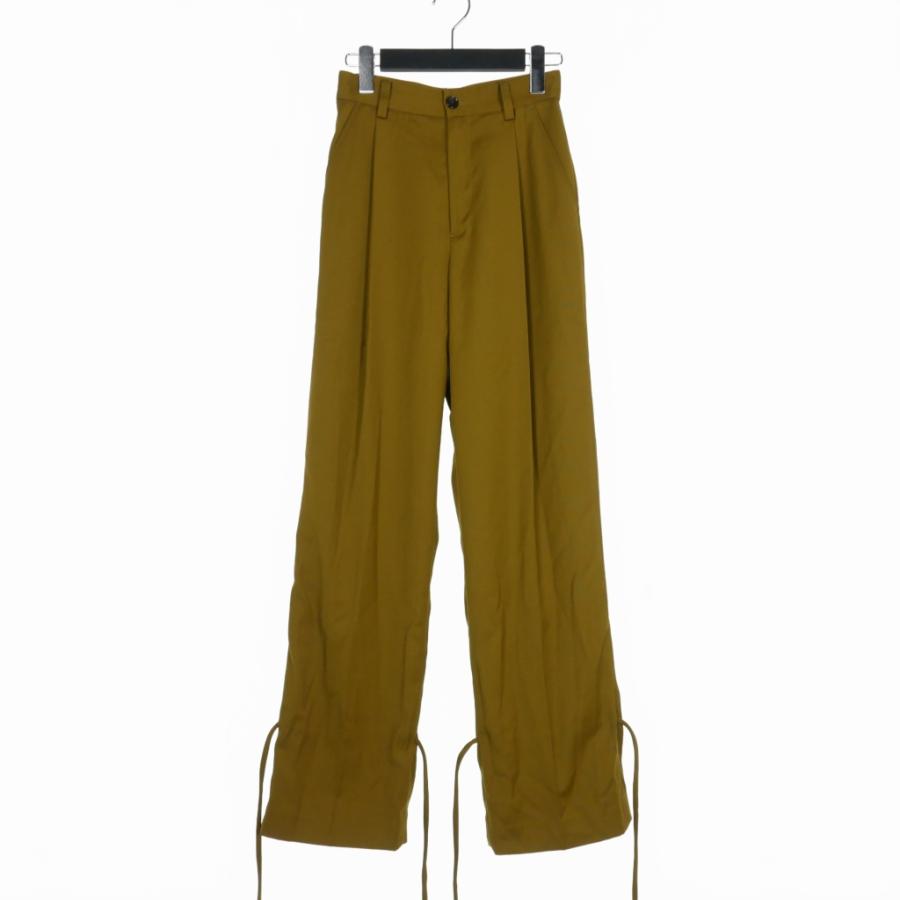 クラネ CLANE 21AW HEM SQUEEZ 2WAY PANTS ストレートタックパンツ  