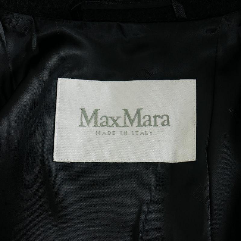 マックスマーラ MAX MARA ロングコート チェスターコート キャメル 38 ブラック 黒 10860733-42-01 レディース｜vectorpremium｜08