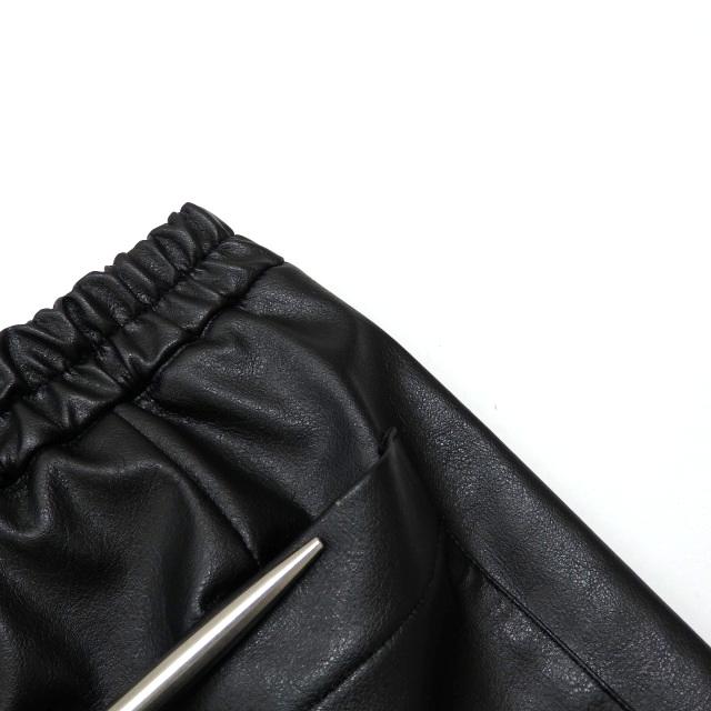 ラウタシー Lautashi フェイクレザー スリットパンツ ボトムス 0  