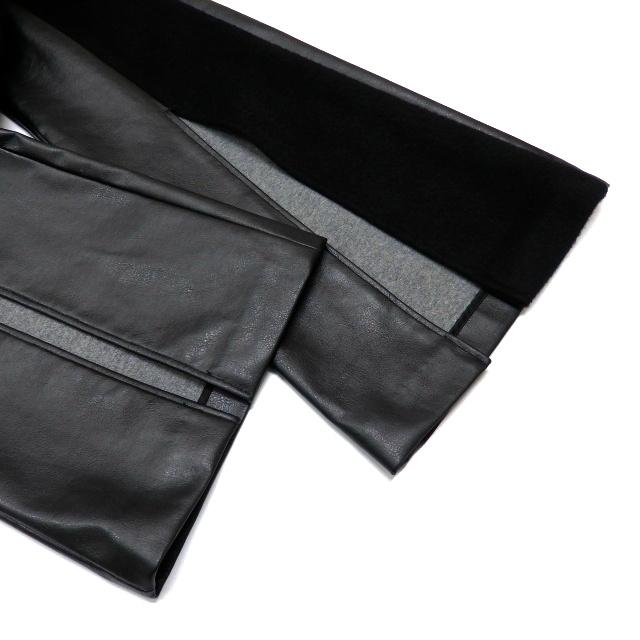 ラウタシー Lautashi フェイクレザー スリットパンツ ボトムス 0  