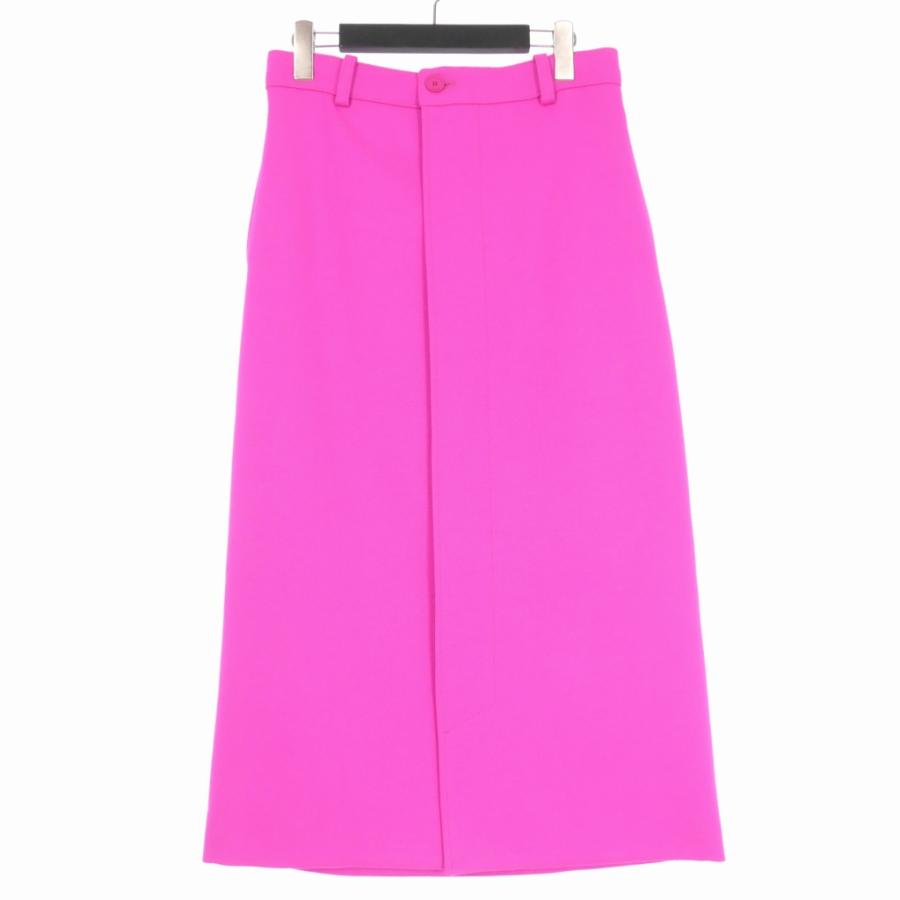 バレンシアガ BALENCIAGA 20AW ウールロングスカート スリット  
