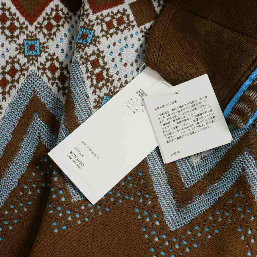 未使用品 マメクロゴウチ Mame Kurogouchi 22AW Fair Isle Knitted  