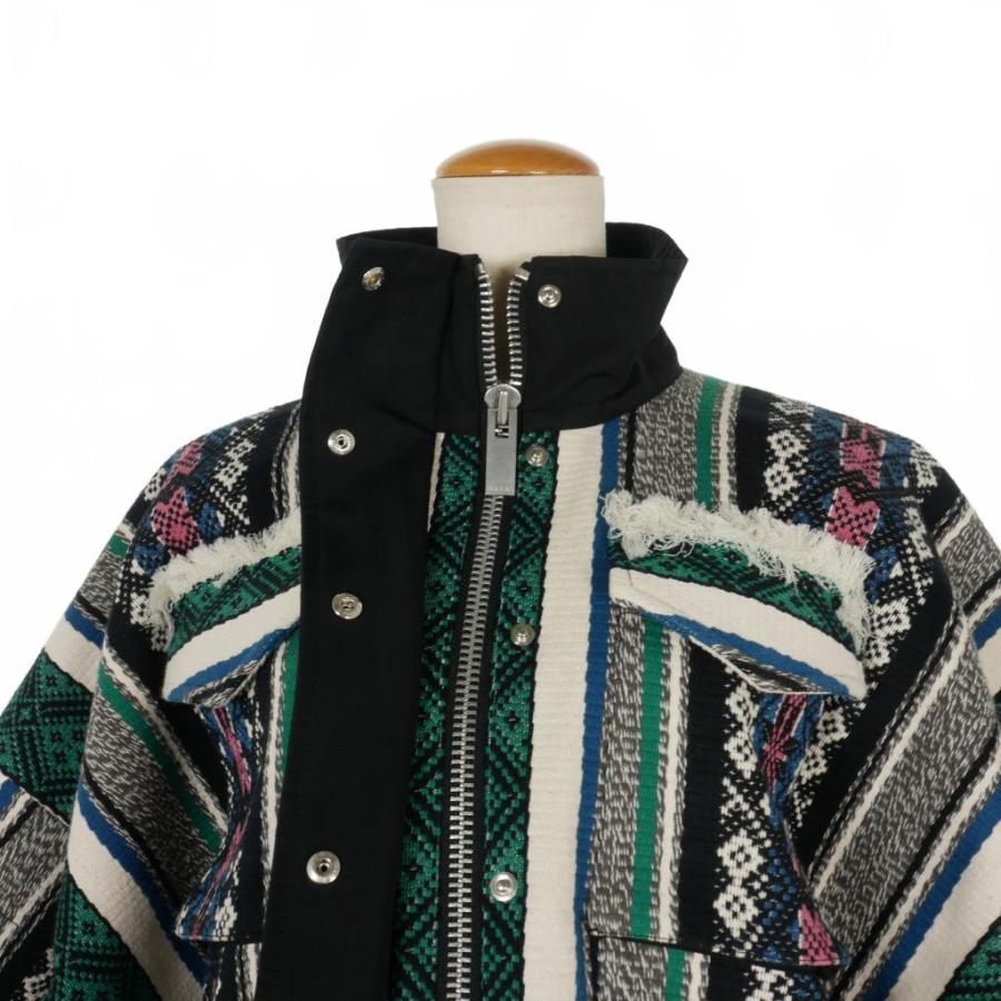 サカイ sacai 22SS ラグジャガードブルゾン フリンジ ジャケット 1 