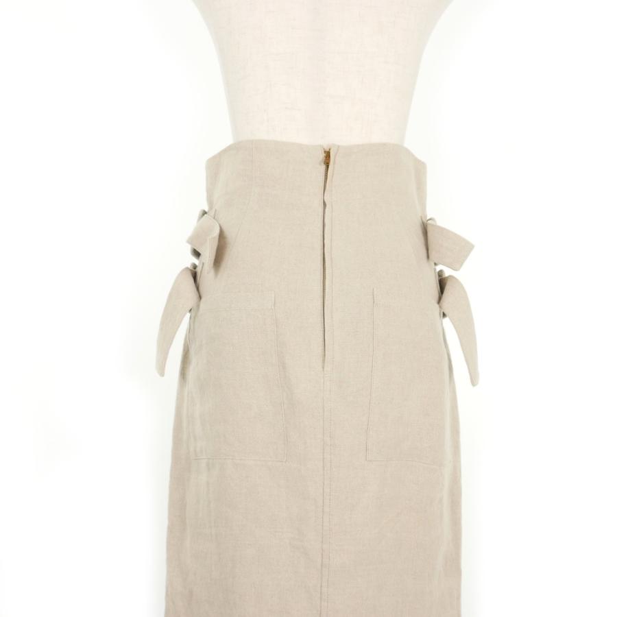 マメクロゴウチ Mame Kurogouchi サイドベルト リネンリネン ロング