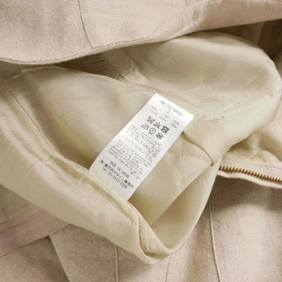 マメクロゴウチ Mame Kurogouchi サイドベルト リネンリネン ロング