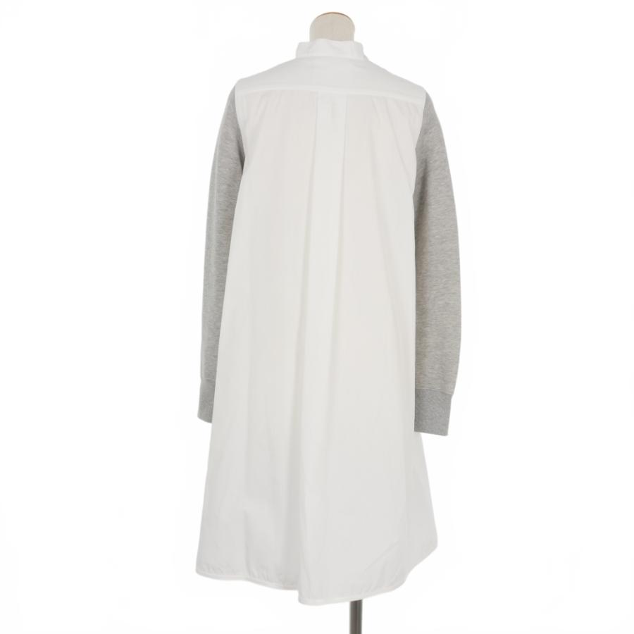 サカイ sacai シャツ切替 スウェット ワンピース ひざ丈 3
