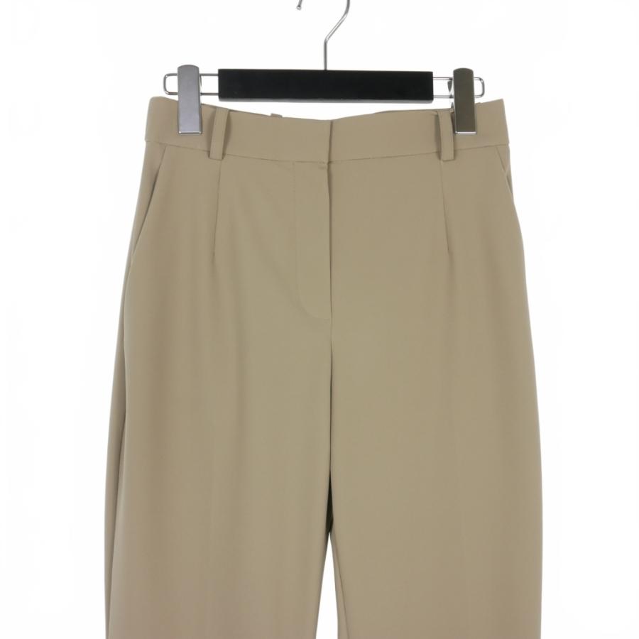 ニナリッチ NINA RICCI 裾ジップ ストレッチ ワイドパンツ スラックス 