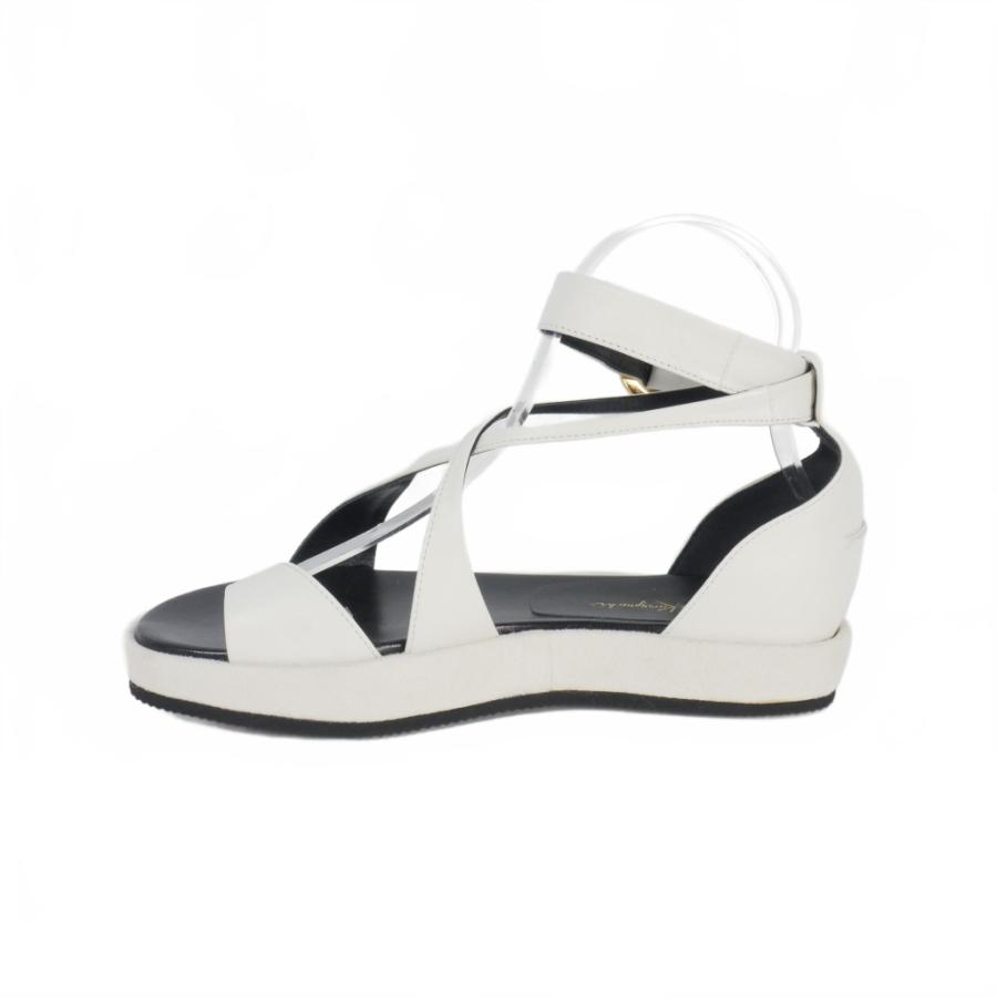 mame kurogouchi ストラップヒールサンダル マメクロゴウチ Mame Kurogouchi 22SS Curved Line Ankle レザー