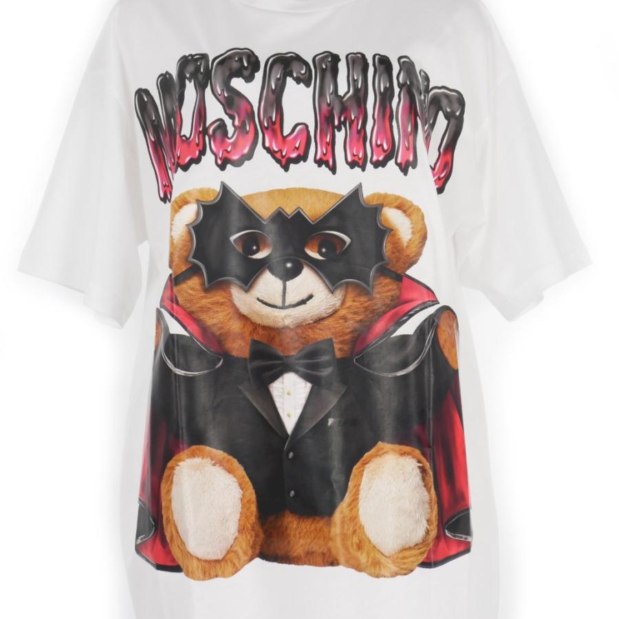 未使用品 モスキーノ MOSCHINO バッド テディベア プリント オーバー  
