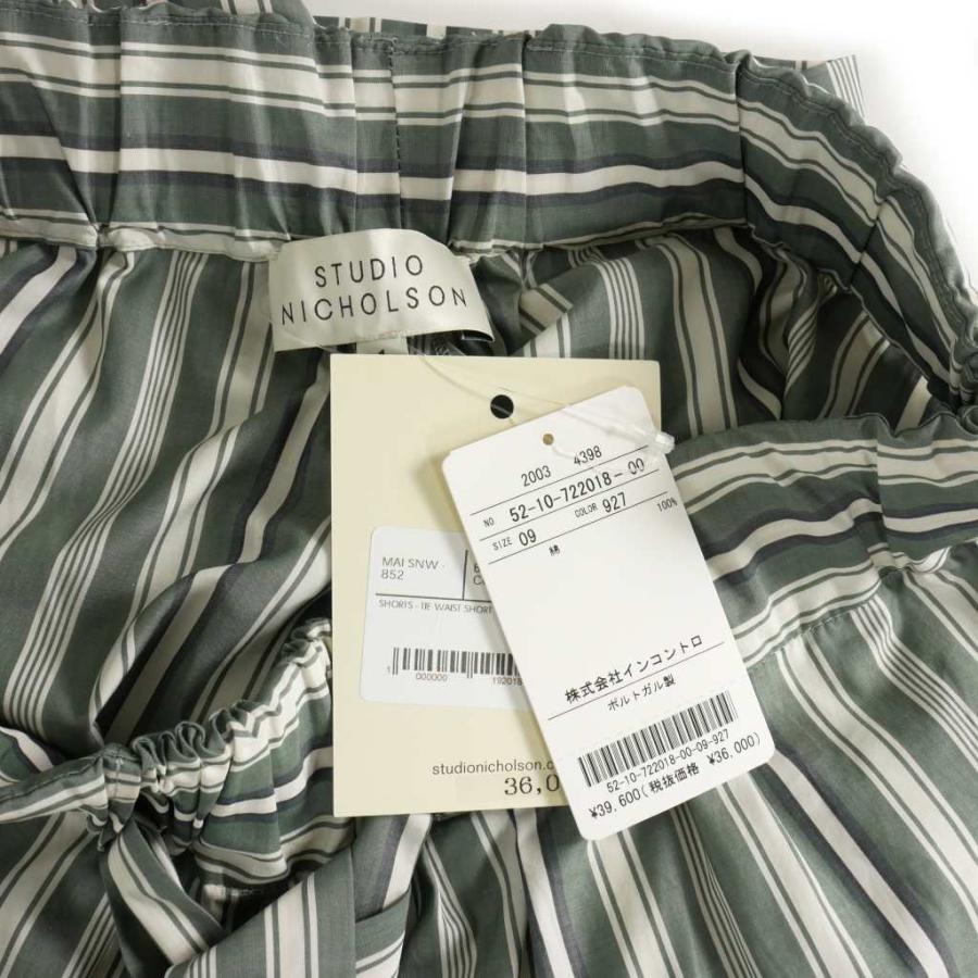 未使用品 スタジオニコルソン STUDIO NICHOLSON TIE WAIST SHORT タイ 