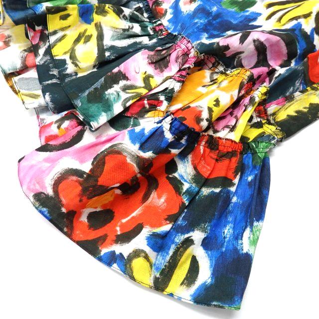 未使用品 マルニ MARNI 20SS フラワープリント アシンメトリーリネン 
