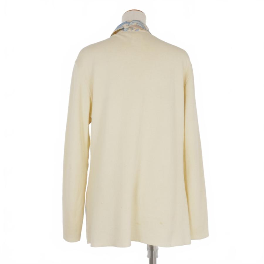 【希少】HERMES ヴィンテージ スカーフ柄 シルク コットン ニット S HERMES - エルメス HERMES ヴィンテージ スカーフ柄 シルク コットン