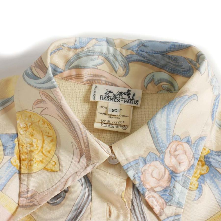 HERMES（エルメス） ヴィンテージ スカーフ柄 シルク コットン ニット