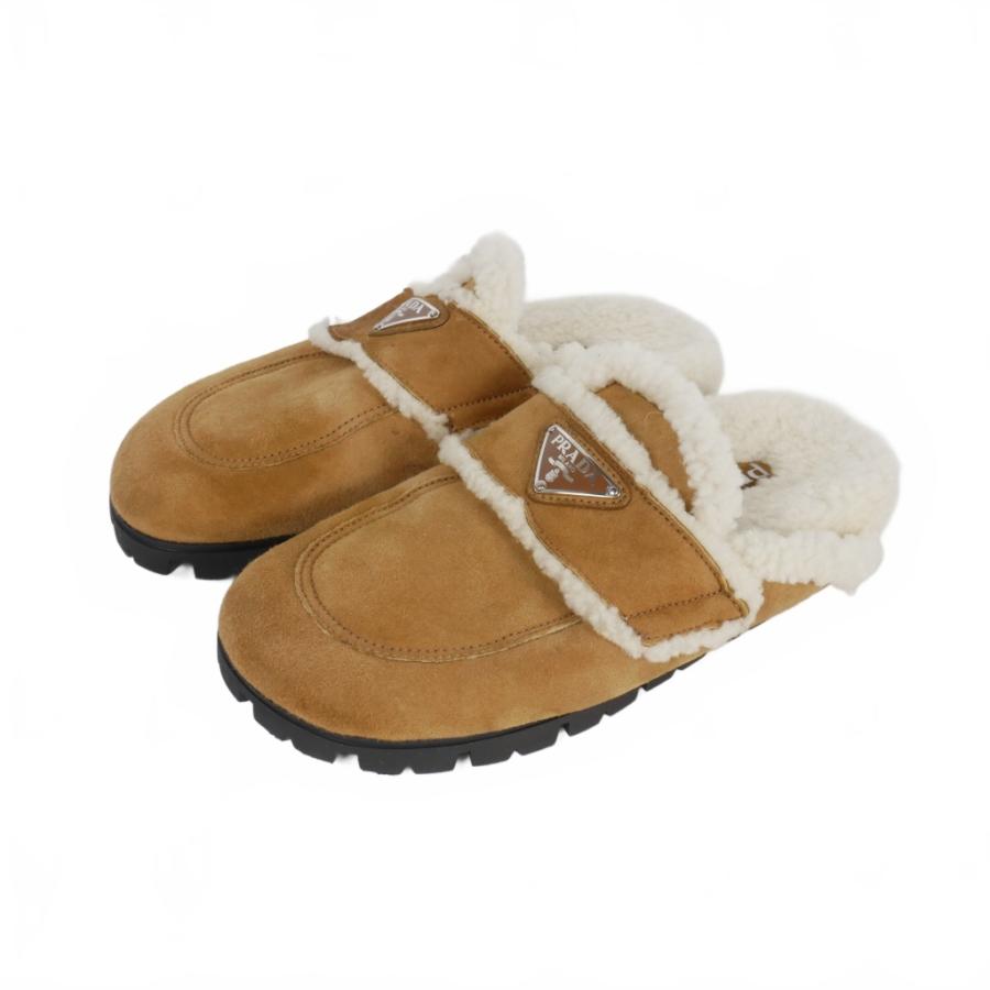 【美品】PRADA プラダ ミュール ラインストーン アングルベルト 美品】PRADA プラダ ミュール ラインストーン アングルベルト 美