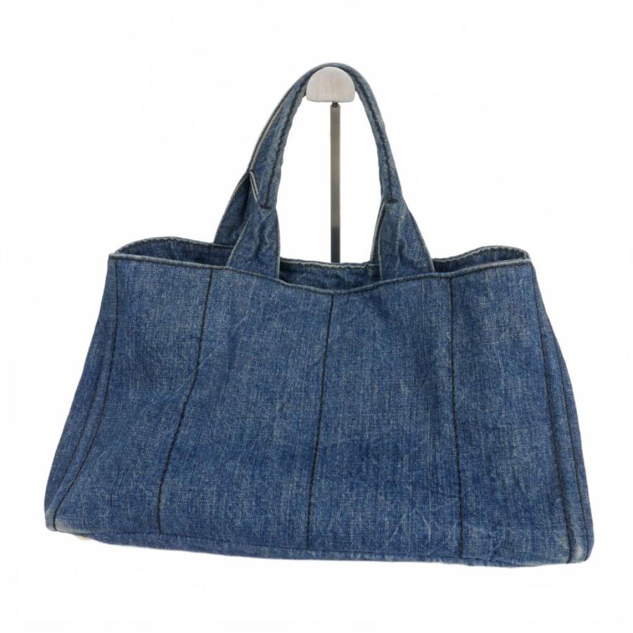 PRADA（プラダ） カナパ デニム トートバッグ ハンドバッグ インディゴ