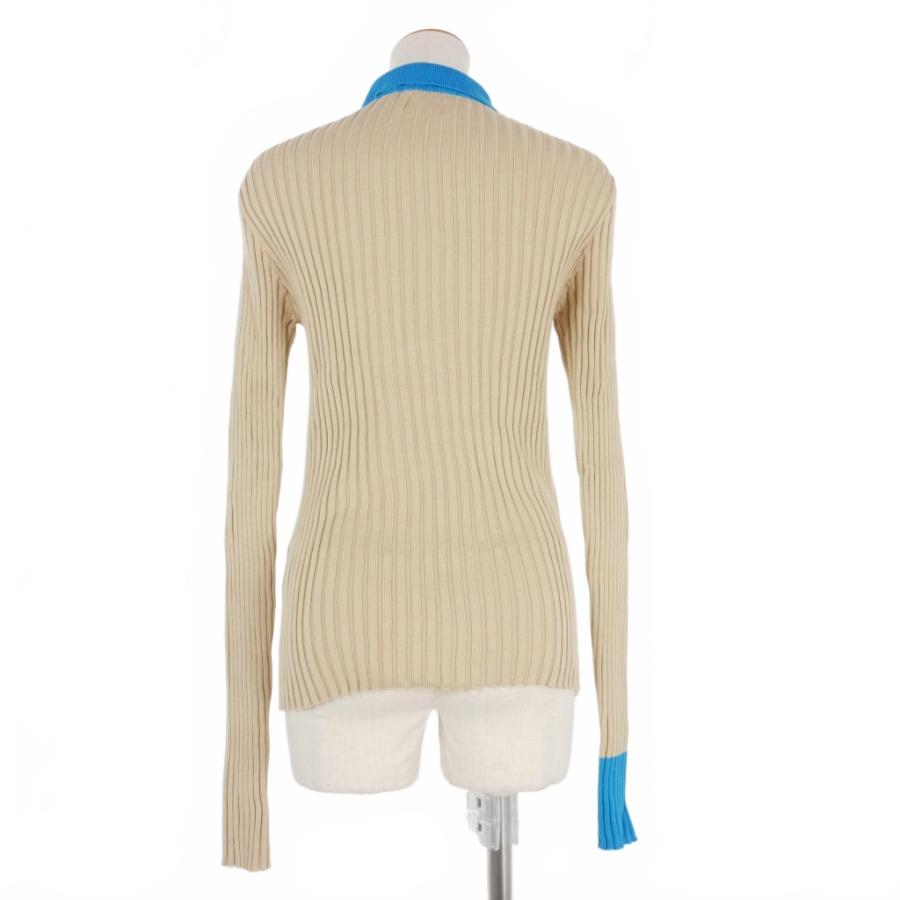 パム PSMM 月のある風景のリブニット セーター コットン F ベージュ