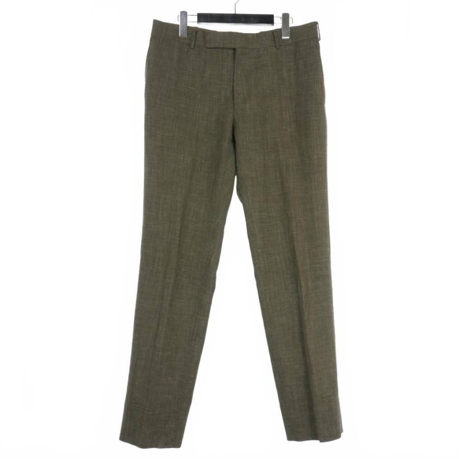 dunhill ダンヒル KENSINGTON ウールスラックス パンツ シルク混 モス 