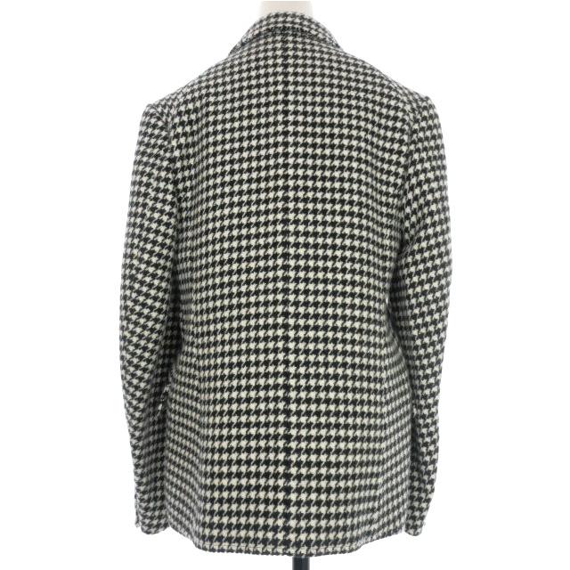 【中古】ニナリッチ NINA RICCI  ハウンドトゥース 4B テーラードジャケット ブレザー ブラック/ホワイト 白 黒 ニナリッチ NINA RICCI ハウンドトゥース 4B テーラードジャケット
