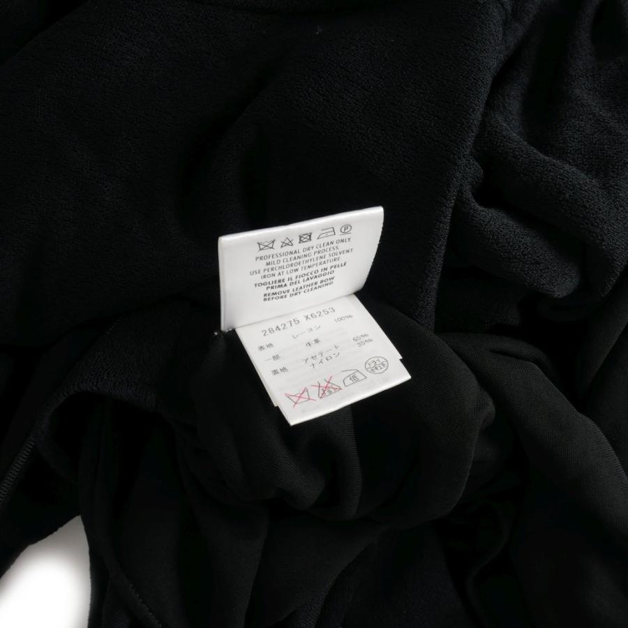GUCCI（グッチ） レザーリボン ノースリーブ ワンピース ひざ丈