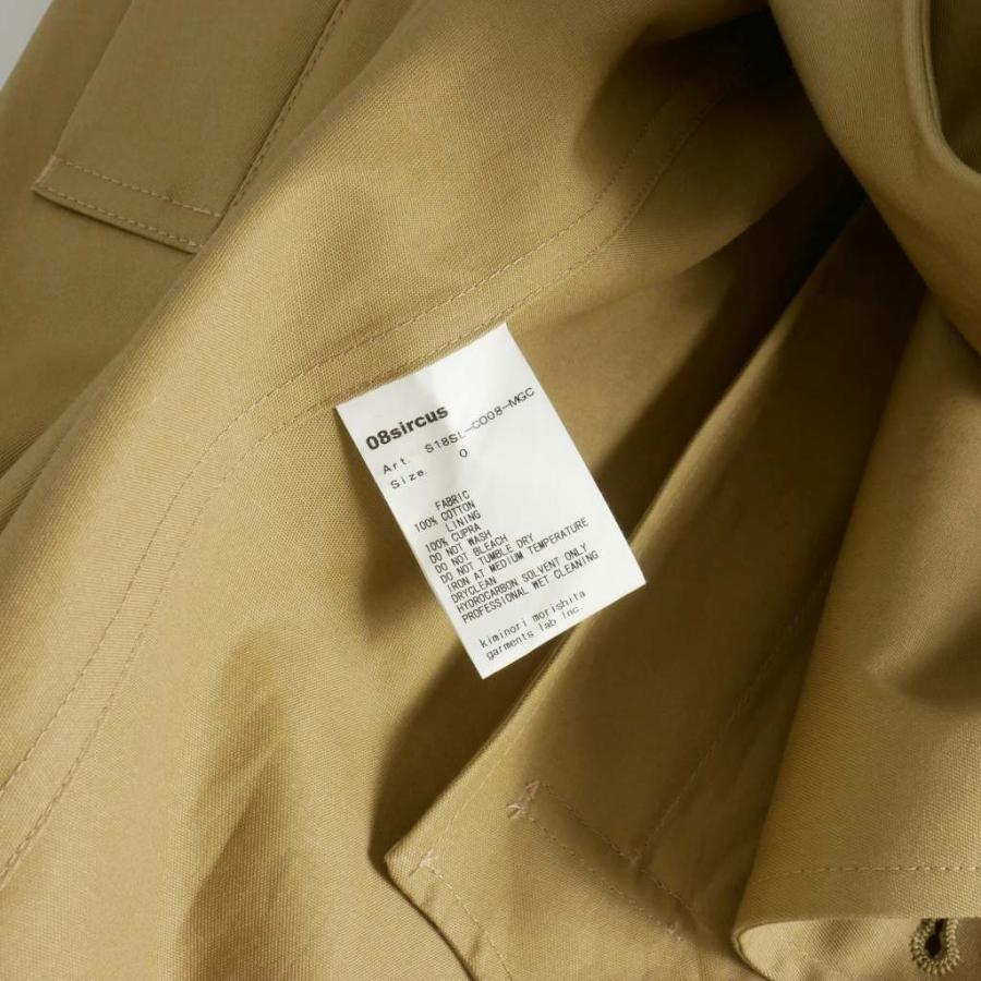 08sircus ゼロエイトサーカス ノースリーブトレンチコート 0 ベージュ  