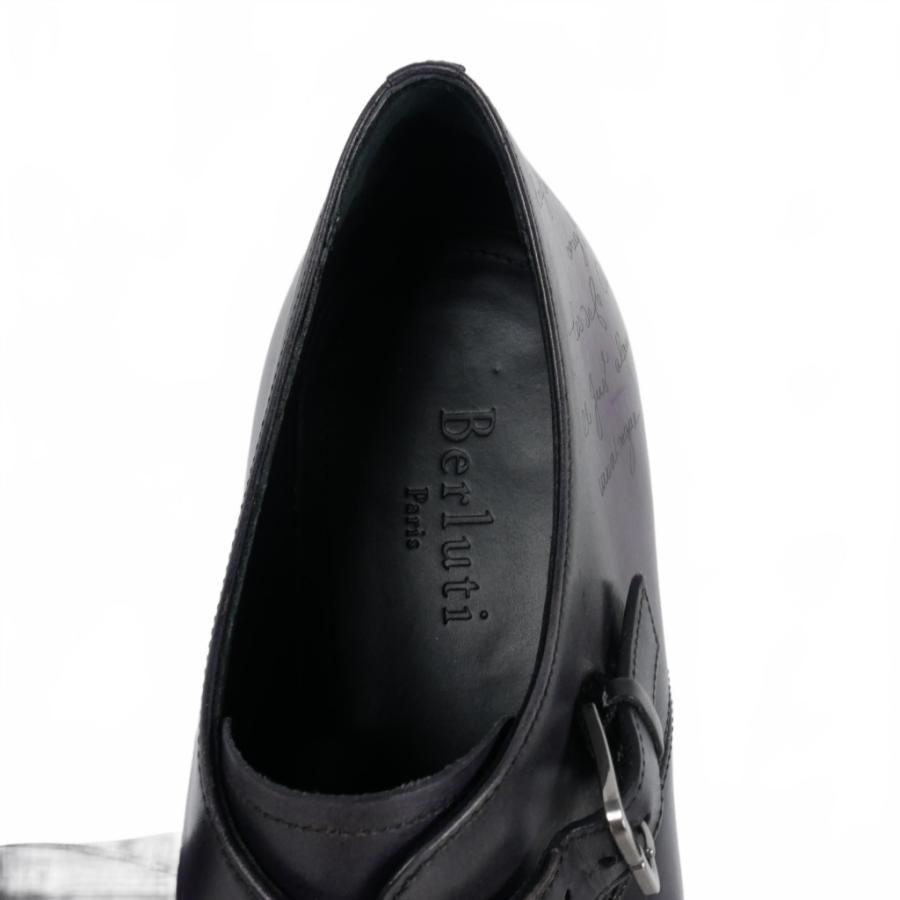ベルルッティ Berluti スクリット モンクストラップ レザー シューズ