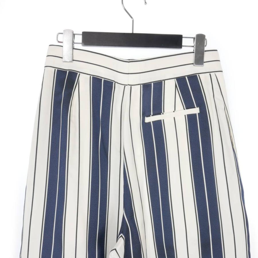 Chloe（クロエ） ハイウエスト ストライプ ワイドパンツ 36 白