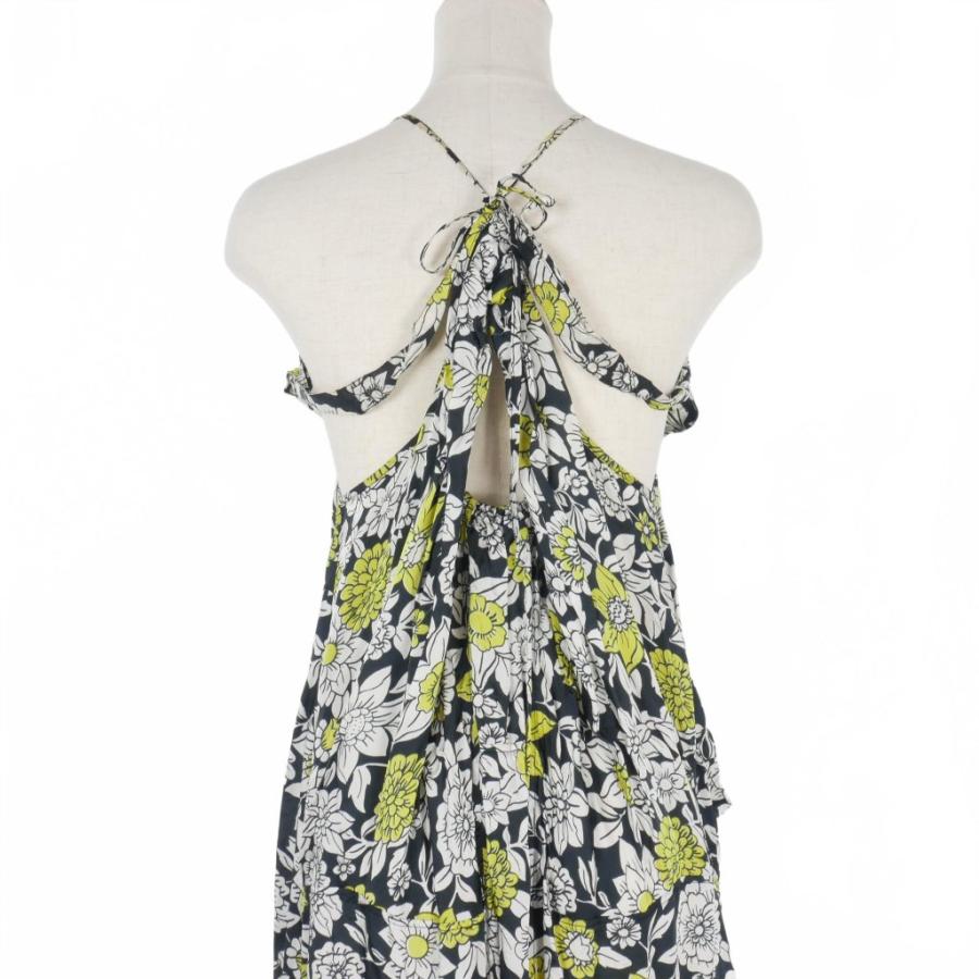 【中古】クリスチャン ワイナンツ christian wijnants フラワープリント 花柄 ノースリーブ ロングワンピース 36 黒 クリスチャン ワイナンツ christian wijnants フラワープリント 花柄