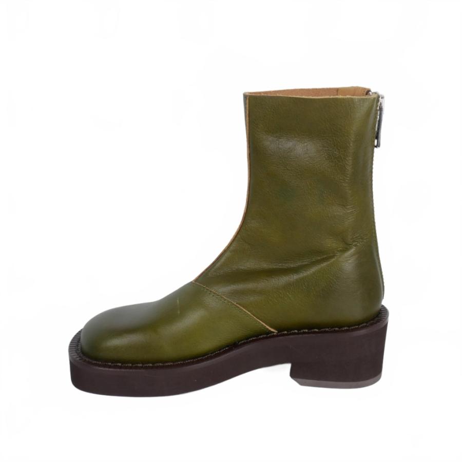 MM6 メゾンマルジェラレザーブーツ40 新品未使用 メゾンマルジェラ MM6 Maison Margiela 22AW サイドジップ