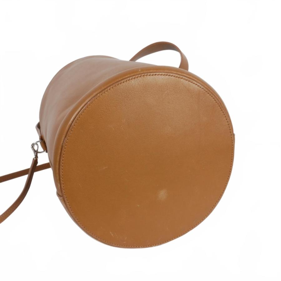 【美品】JIL SANDER レザー 巾着　きんちゃく　バケツ シボ革 美品】JIL SANDER レザー 巾着 きんちゃく バケツ シボ革