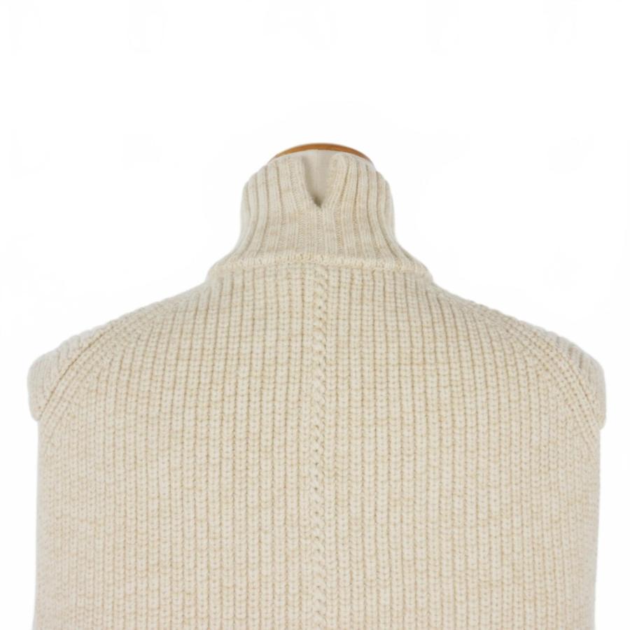 チノ CINOH ドライバーズ ニットベスト ハイネック 36 ベージュ