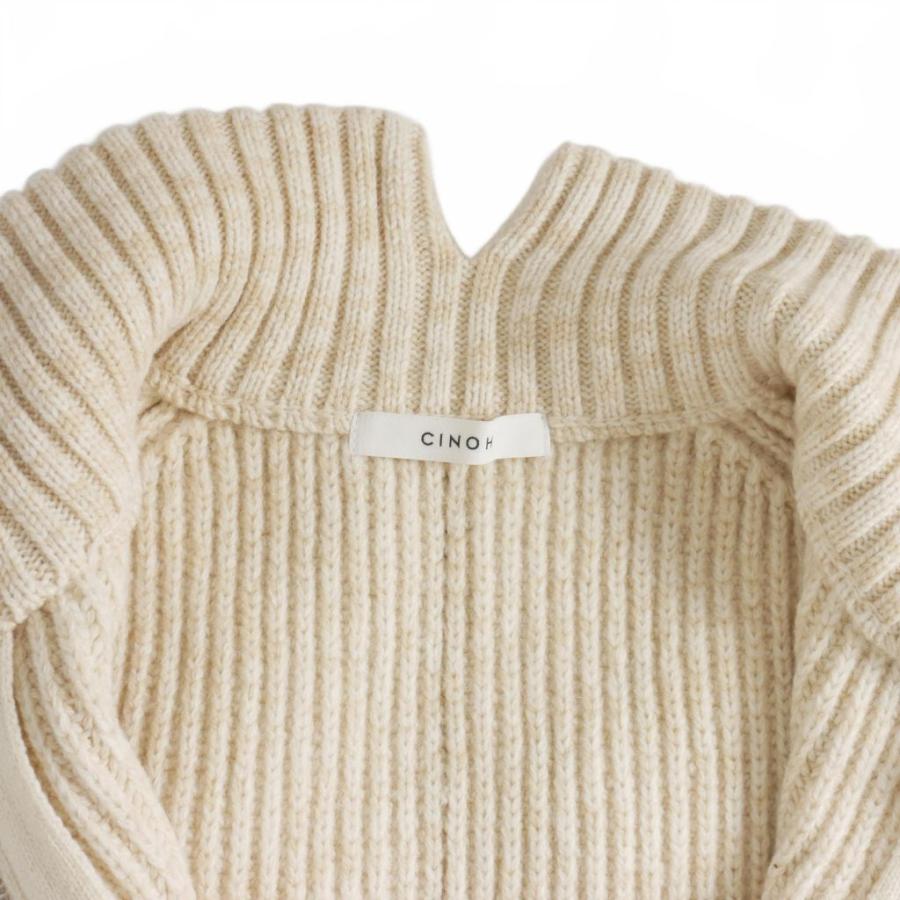 チノ CINOH ドライバーズ ニットベスト ハイネック 36 ベージュ