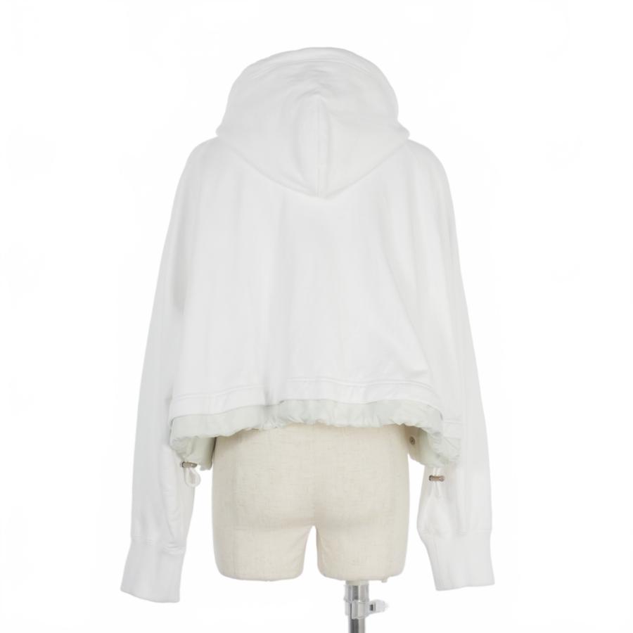 サカイ sacai レイヤード ジップパーカー ショート丈 3 白 ホワイト 23