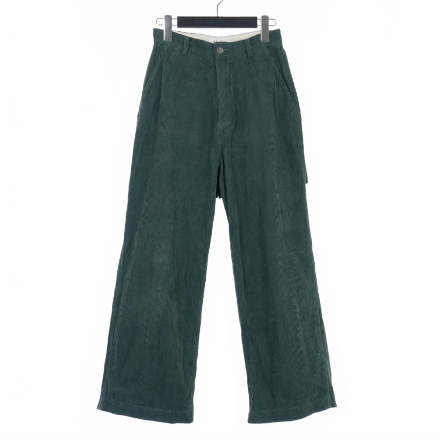 ベルパー BELPER 22AW バックスリット コーデュロイパンツ 1 緑