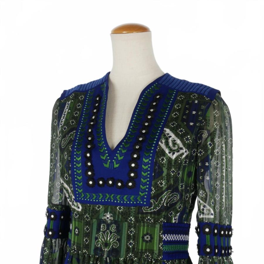 Mame kurogouchi ネイビー ワンピース サイズ2 ステンドグラス Mame kurogouchi ネイビー ワンピース サイズ2 ステンドグラス